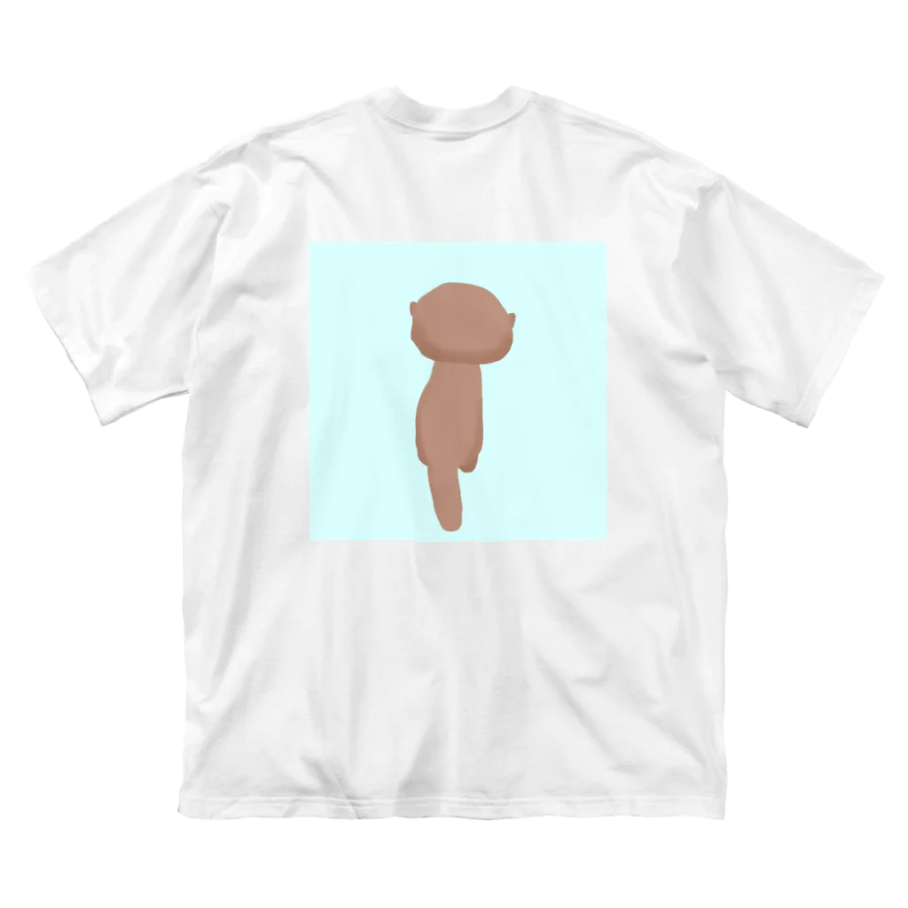 羊毛フェルトのMOFFU.（もっふ）のカワウソちゃん Big T-Shirt