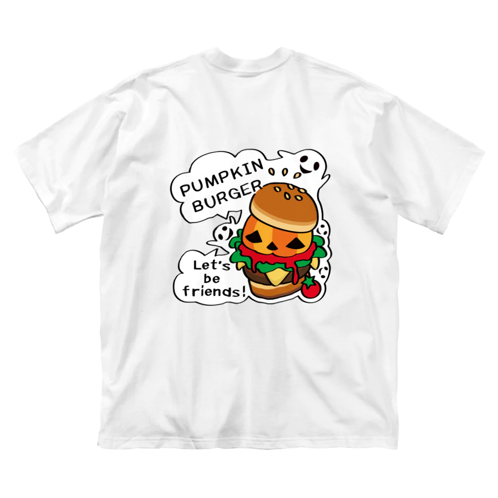 イラスト MONYAAT のバックプリント Gz かぼちゃバーガーA ビッグシルエットTシャツ