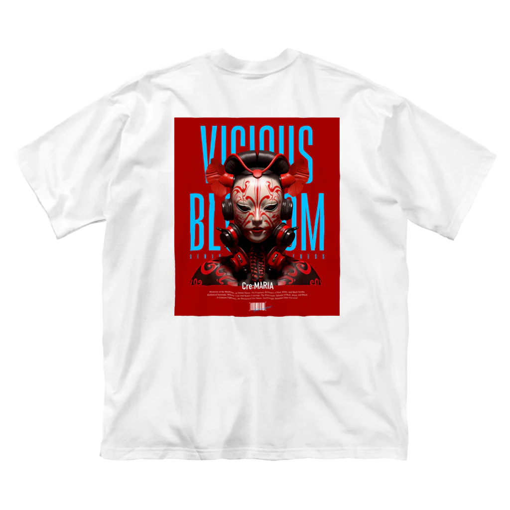 Cre:MARIAのVicious Blossom -芸者- ver.red ビッグシルエットTシャツ