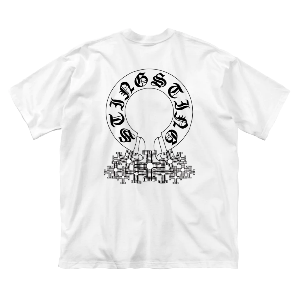 sting sting.410410のsting sting.Horseshoe chips logo(BK) ビッグシルエットTシャツ