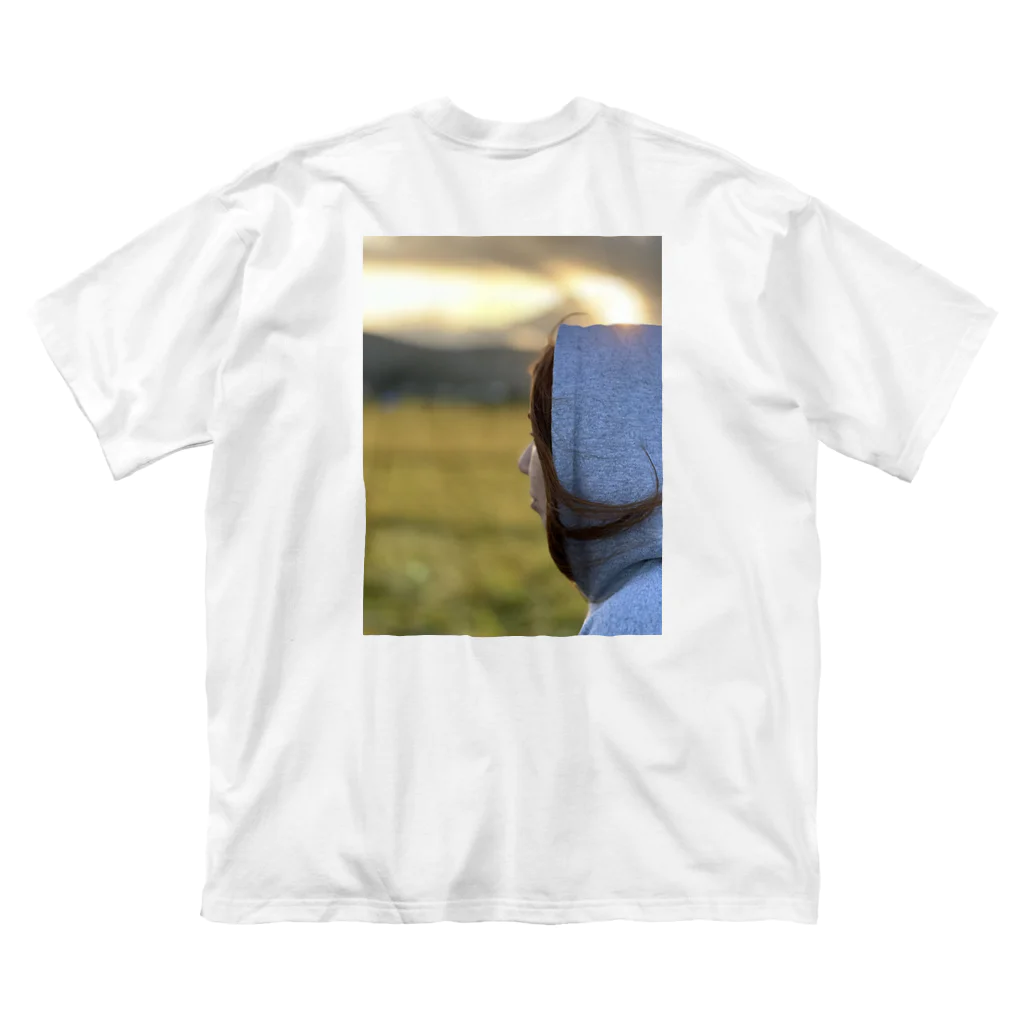 雲の自由座のmorning glory  ビッグシルエットTシャツ