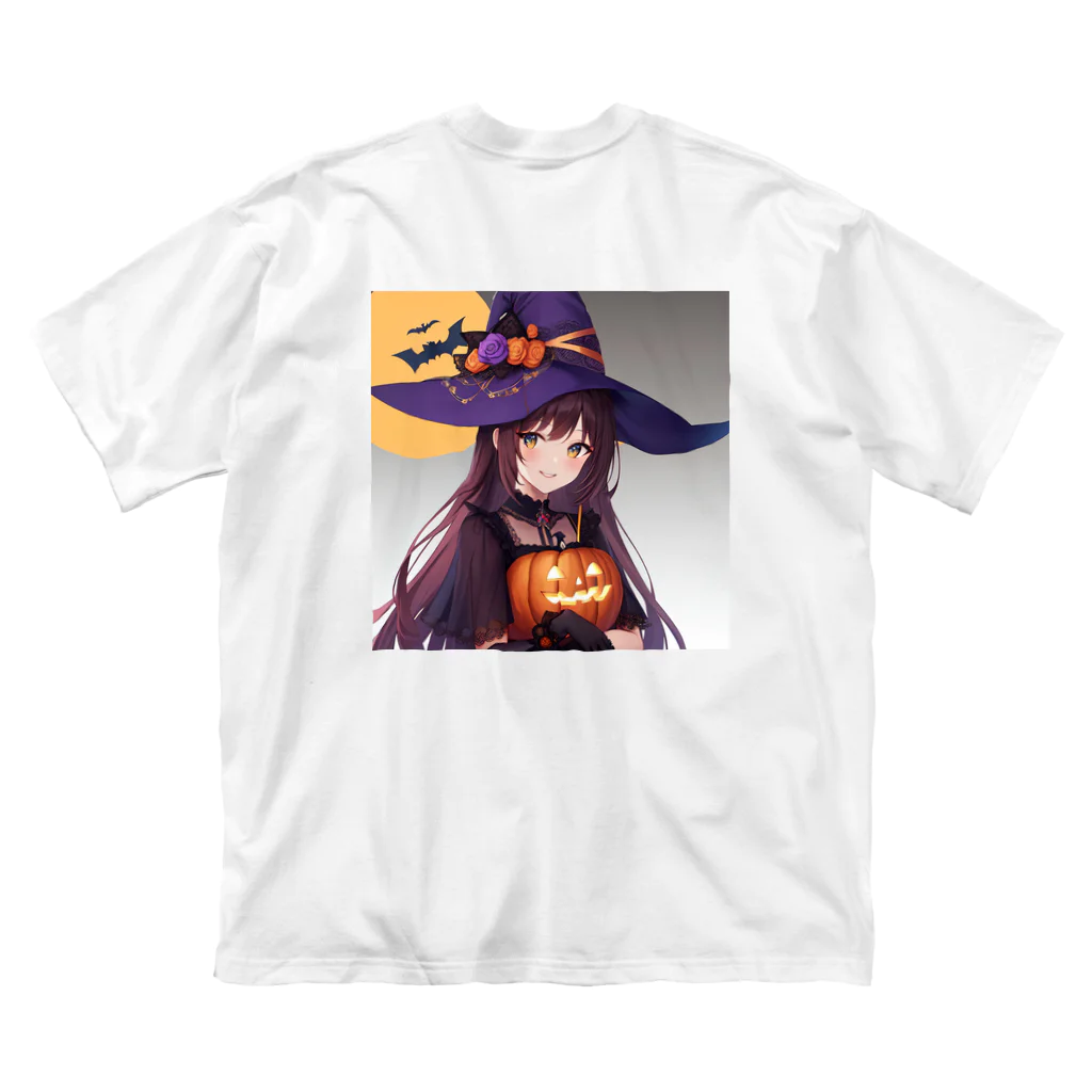 那須モバイル店の魔女っ子　ハロウィン ビッグシルエットTシャツ