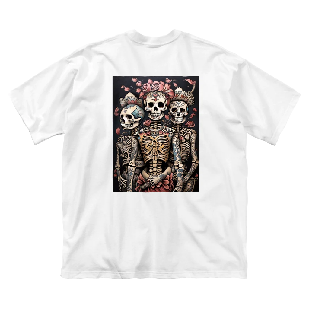 Skull sectionのガイコツのデザイン ビッグシルエットTシャツ