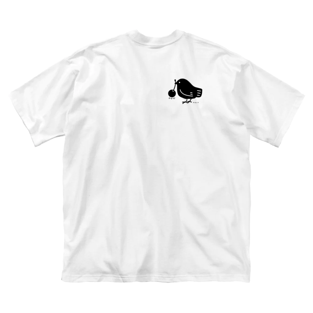 イラスト MONYAAT のワンポイント　みつぐとり Big T-Shirt