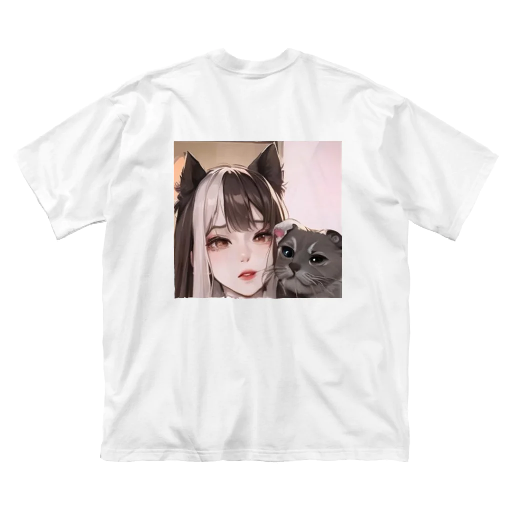 ラッキーLOVEの猫耳地雷っ娘2 Big T-Shirt