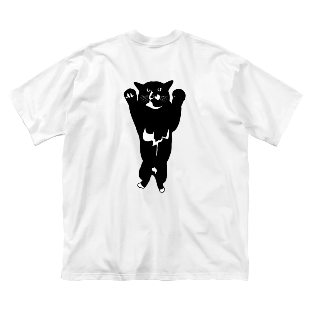 犬猫サロンぷらすのツキノワネコ ビッグシルエットTシャツ