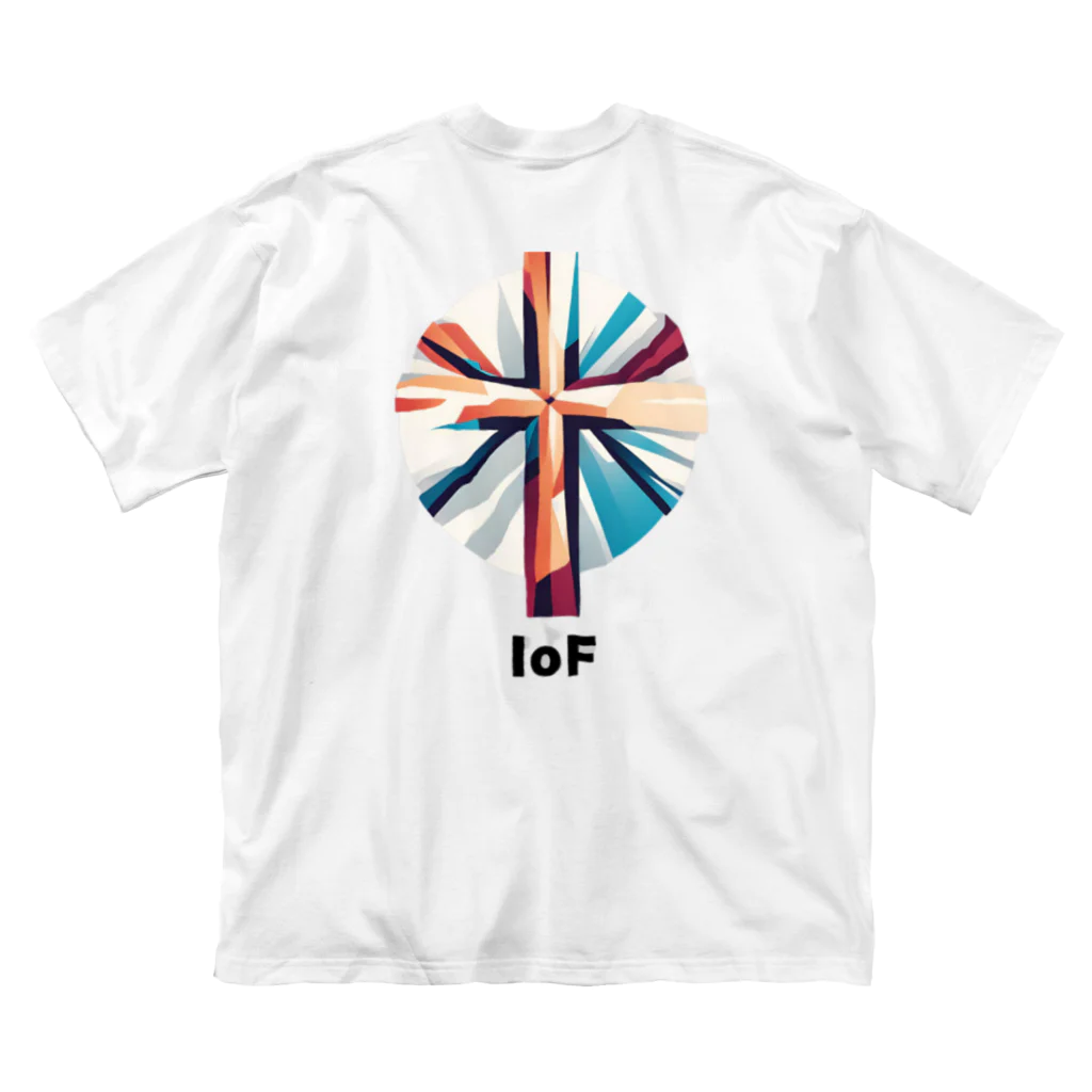 IoF の十字架　バックプリント ビッグシルエットTシャツ