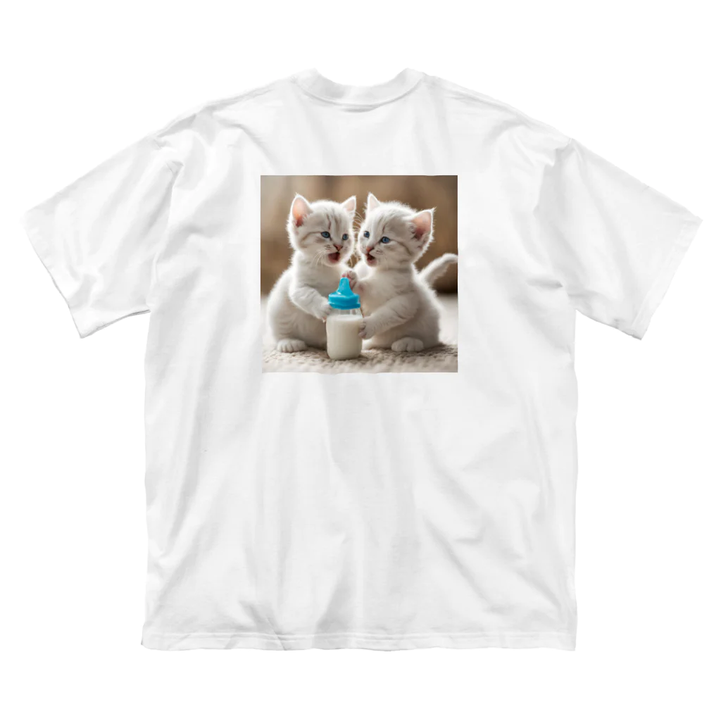 xwd28の双子の子猫 ビッグシルエットTシャツ