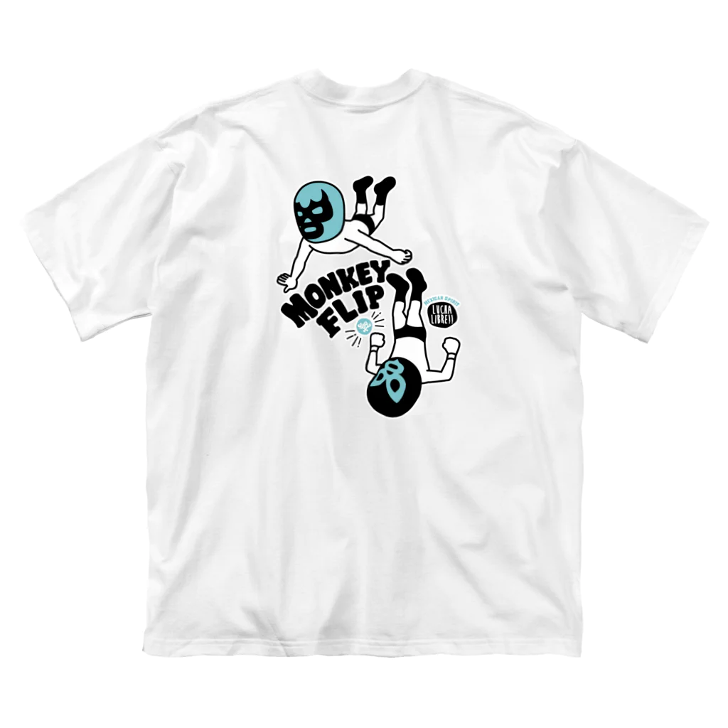 LUCHAの(バックプリント)MONKEY FLIP ビッグシルエットTシャツ