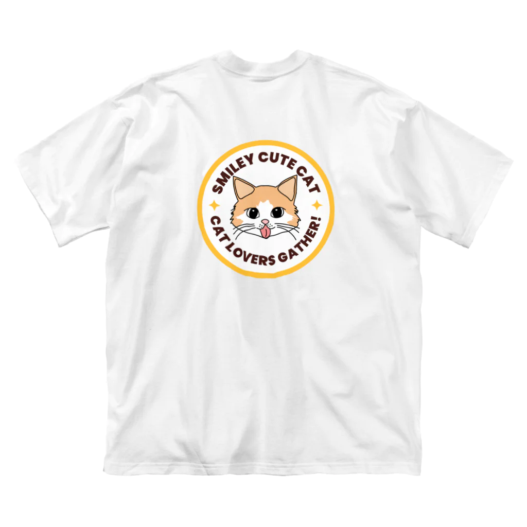 ぱんだまんの舌ペロ猫 ビッグシルエットTシャツ