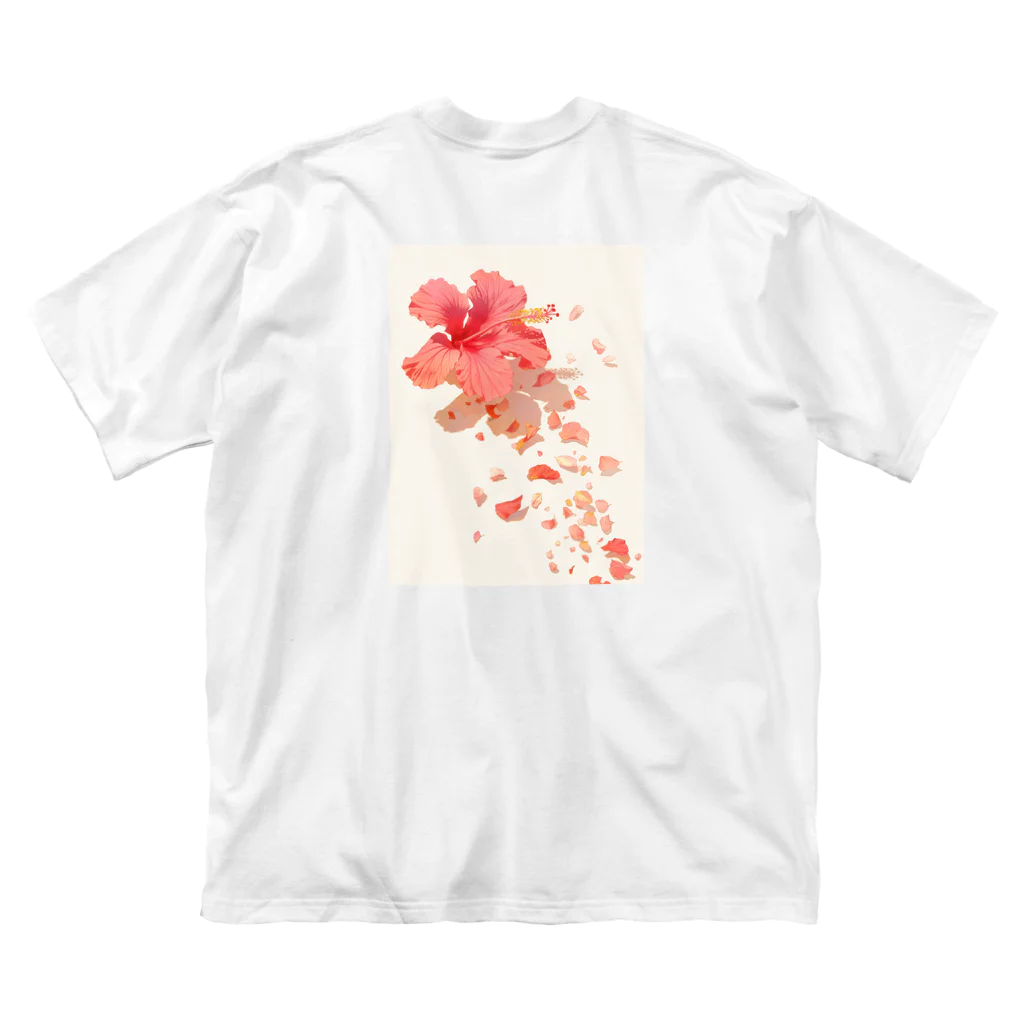 AQUAMETAVERSEのハイビスカスと花びらラフルール1859 Big T-Shirt