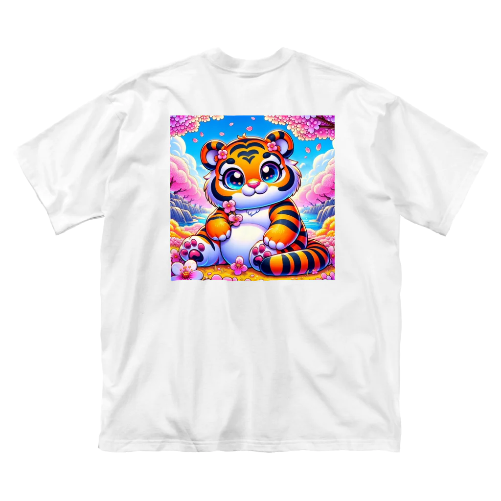 ふわもこパラダイスの虎のハナミチ Big T-Shirt