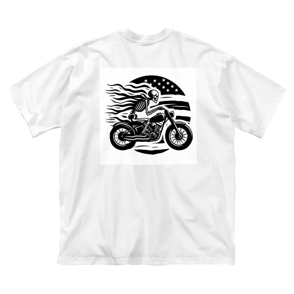 シマのドクロライダー ビッグシルエットTシャツ