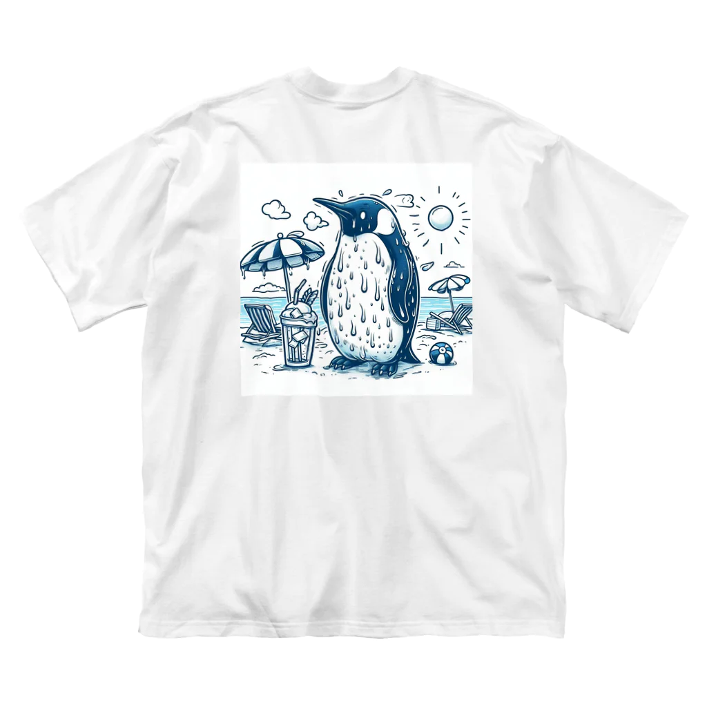 daiichibookの汗だく　ペンギン　Tシャツ ビッグシルエットTシャツ