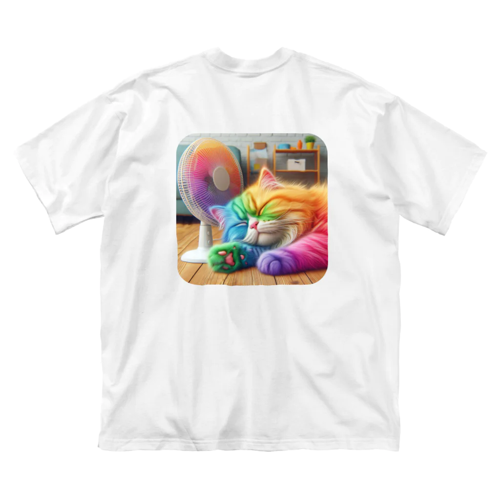 ニャーちゃんショップの眠りネコ ビッグシルエットTシャツ