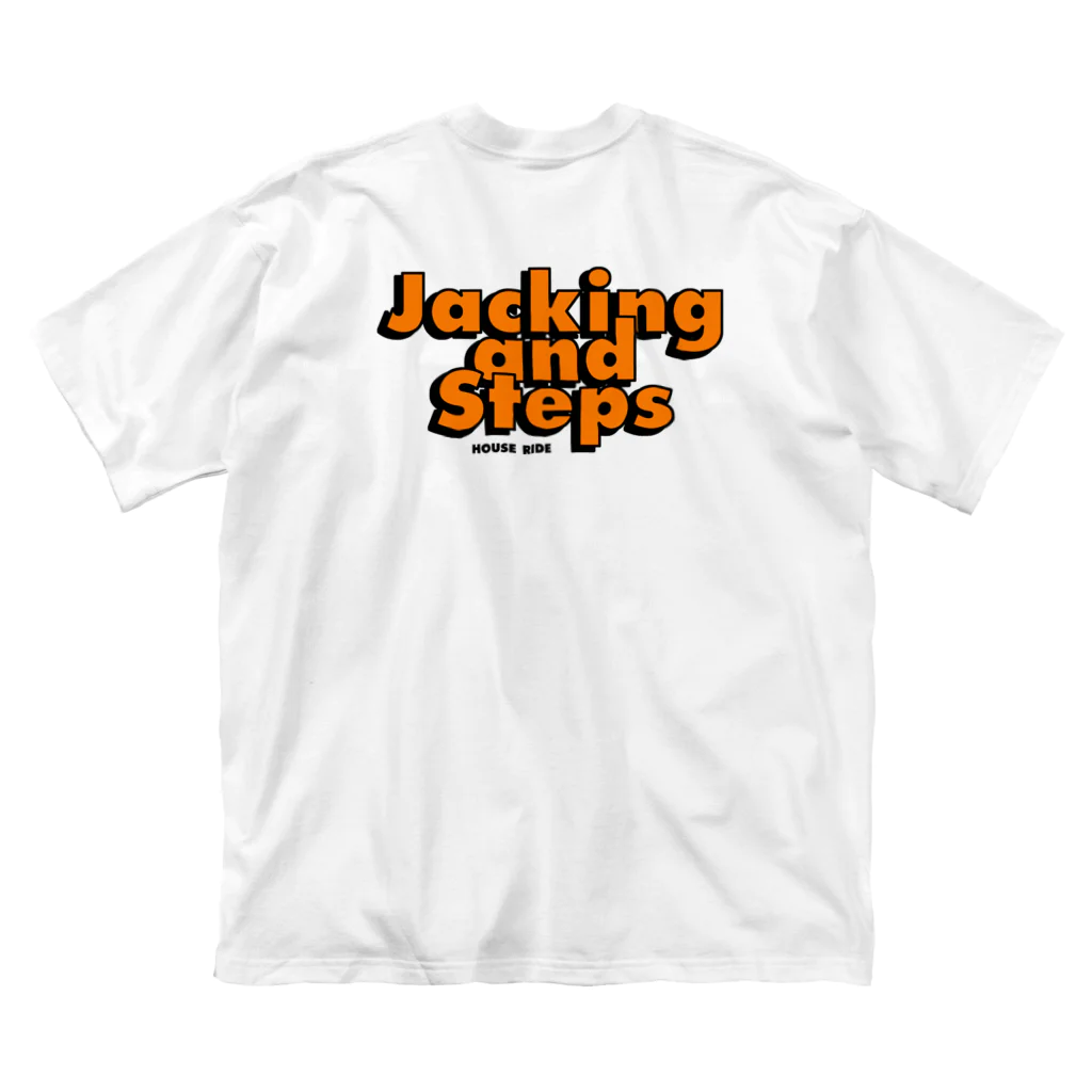 HOUSE DANCE MANIAのJACKING AND STEPS Double Print ビッグシルエットTシャツ