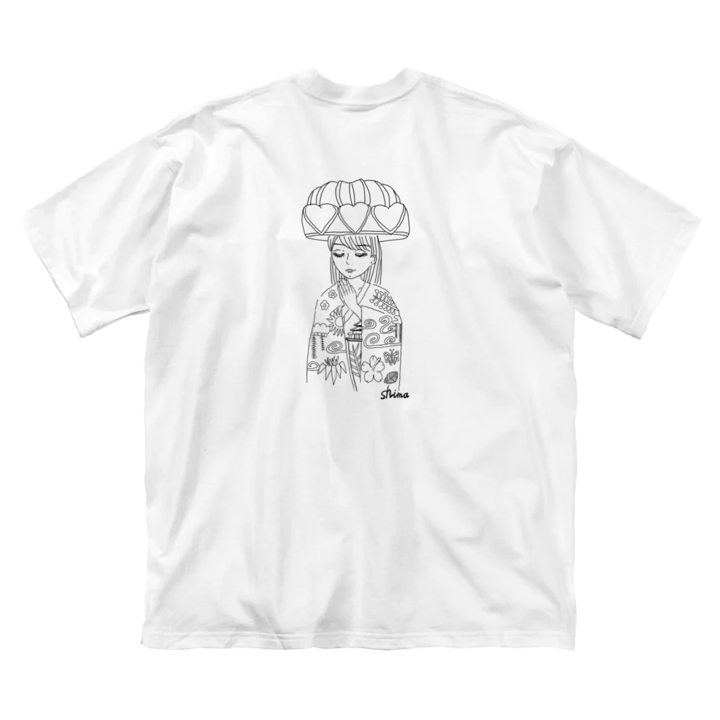 shimaの琉装マリアビッグT 루즈핏 티셔츠