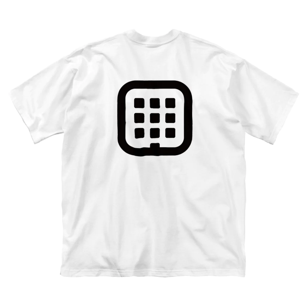 アプリファクトリーはるniのグッズ工房のはるniアイコン（黒）【両面印刷】  ビッグシルエットTシャツ