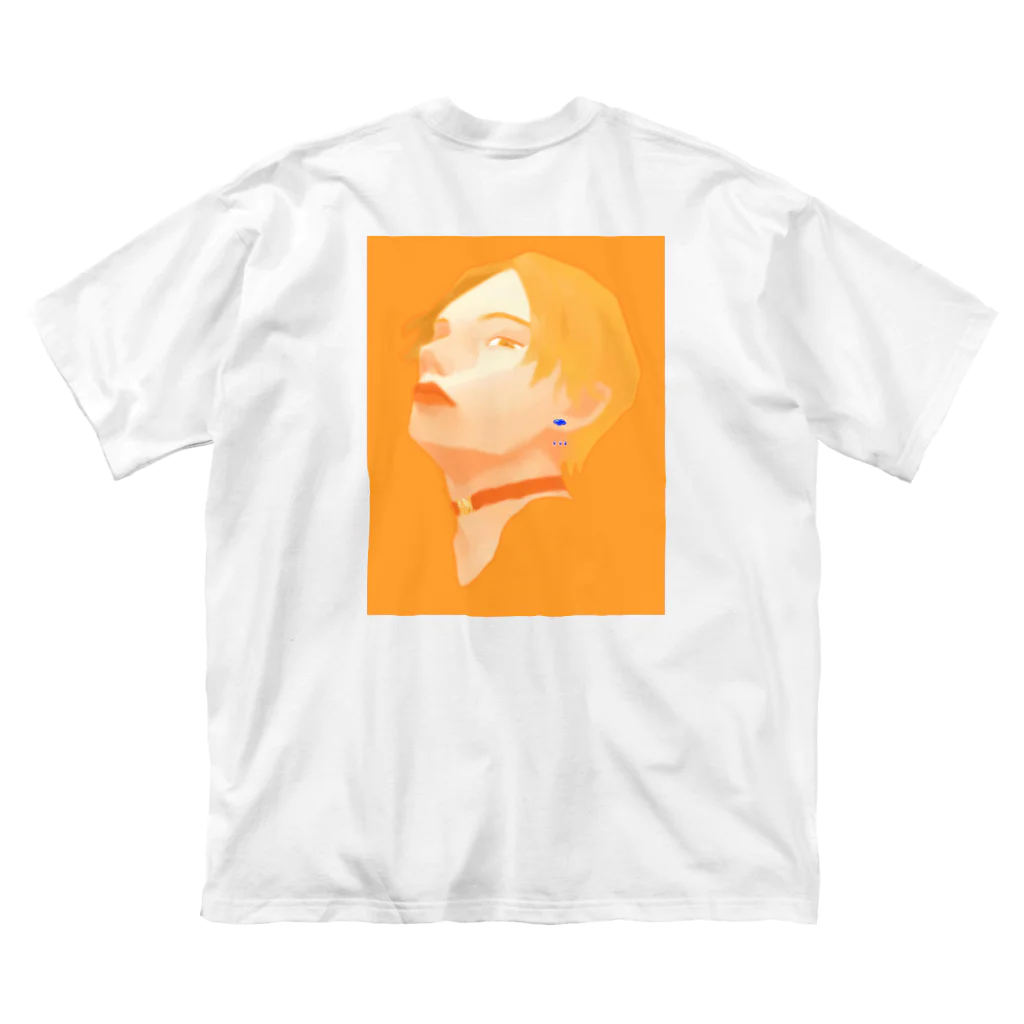蒼の雨とオレンジ（バックプリント） Big T-Shirt
