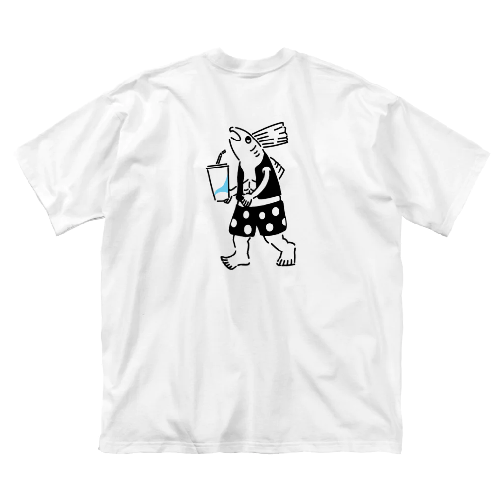 SHAKE屋の鮭SHAKEホワイト Big T-Shirt