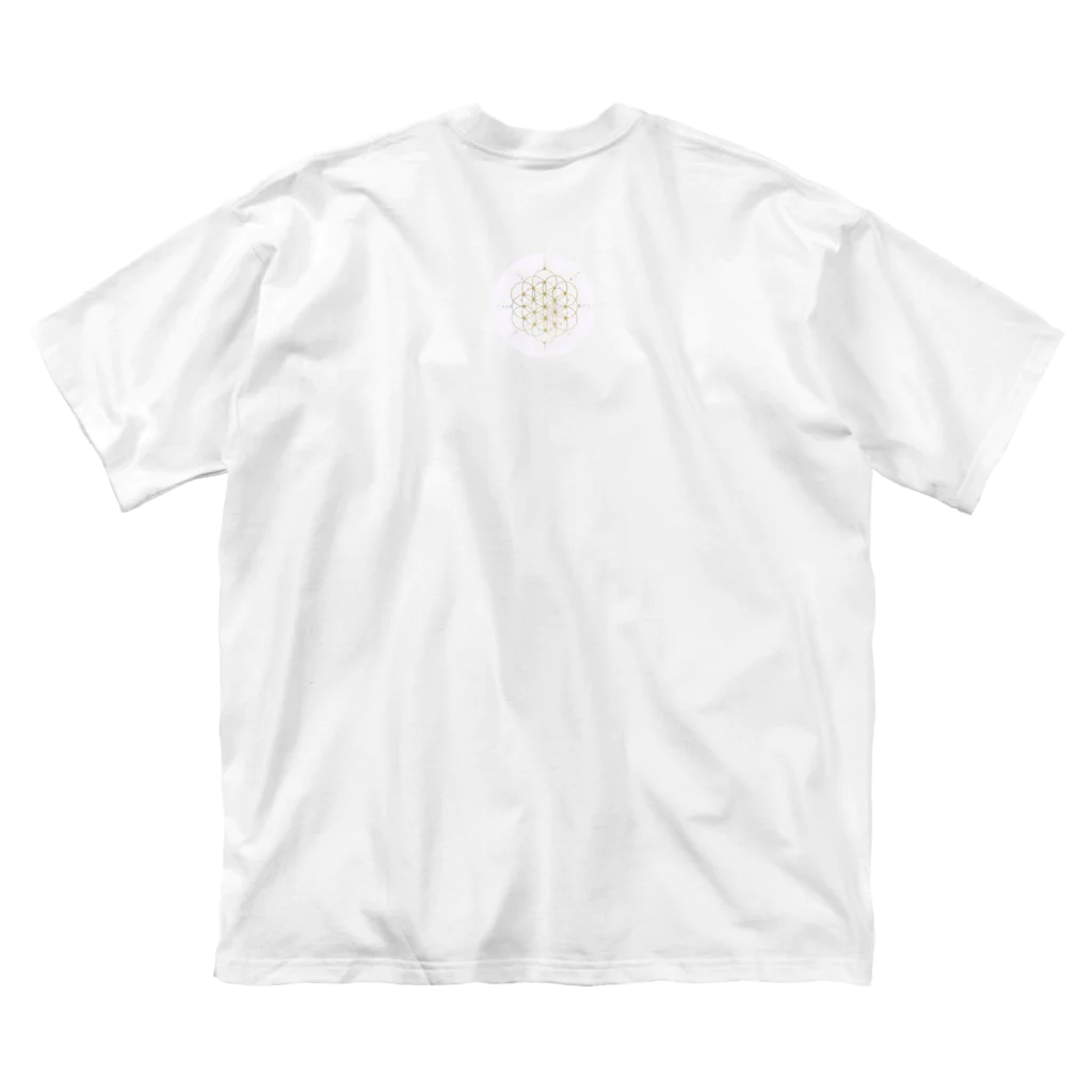 ニジイロソラモヨウのflower of Life image ラウンド Big T-Shirt