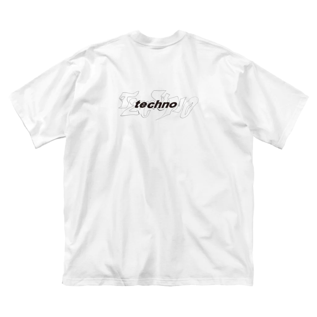 drugの10_techno ビッグシルエットTシャツ