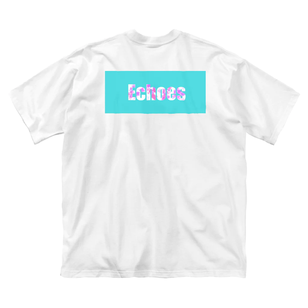 Echoes の爽やかロゴのサンダル mint×pink ビッグシルエットTシャツ