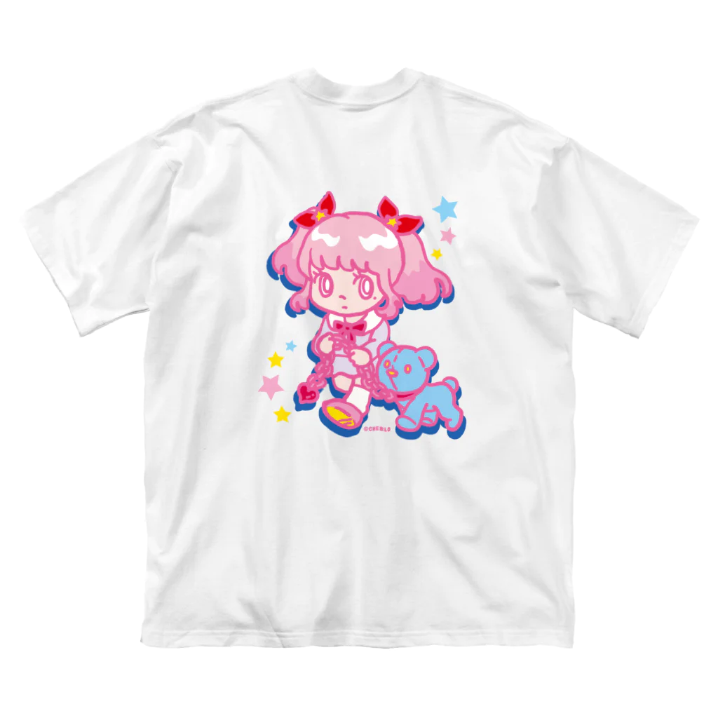 CHEBLOのONNANOKO【Pink】 ビッグシルエットTシャツ