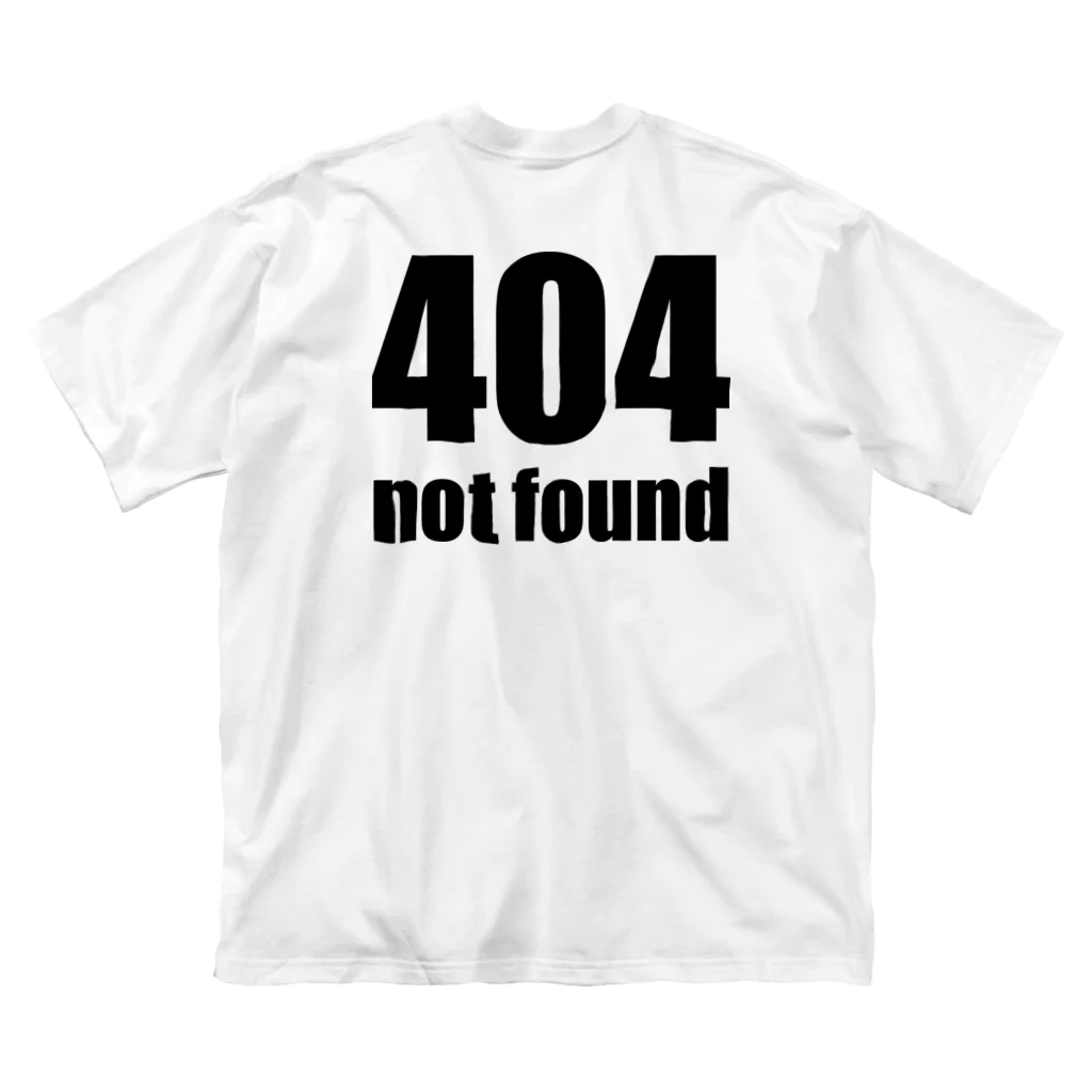 風天工房の404 not found（黒） ビッグシルエットTシャツ