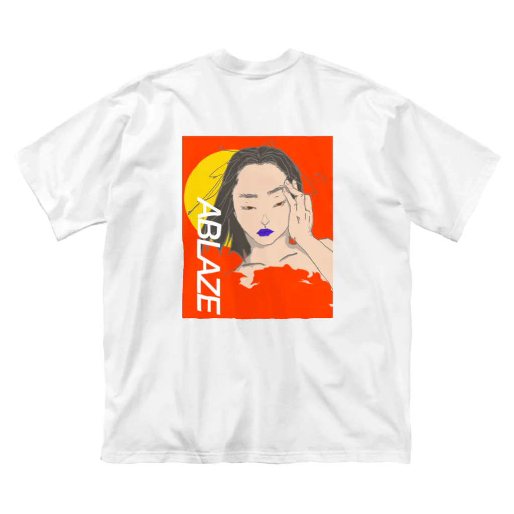 もりぐち🍃のABLAZE🔥(ネイビー) ビッグシルエットTシャツ