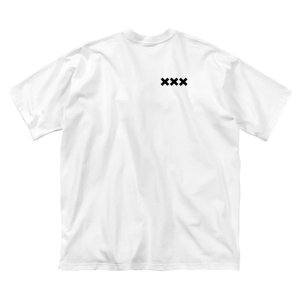 ぱこぴこぴのブラックXXXビッグT ビッグシルエットTシャツ