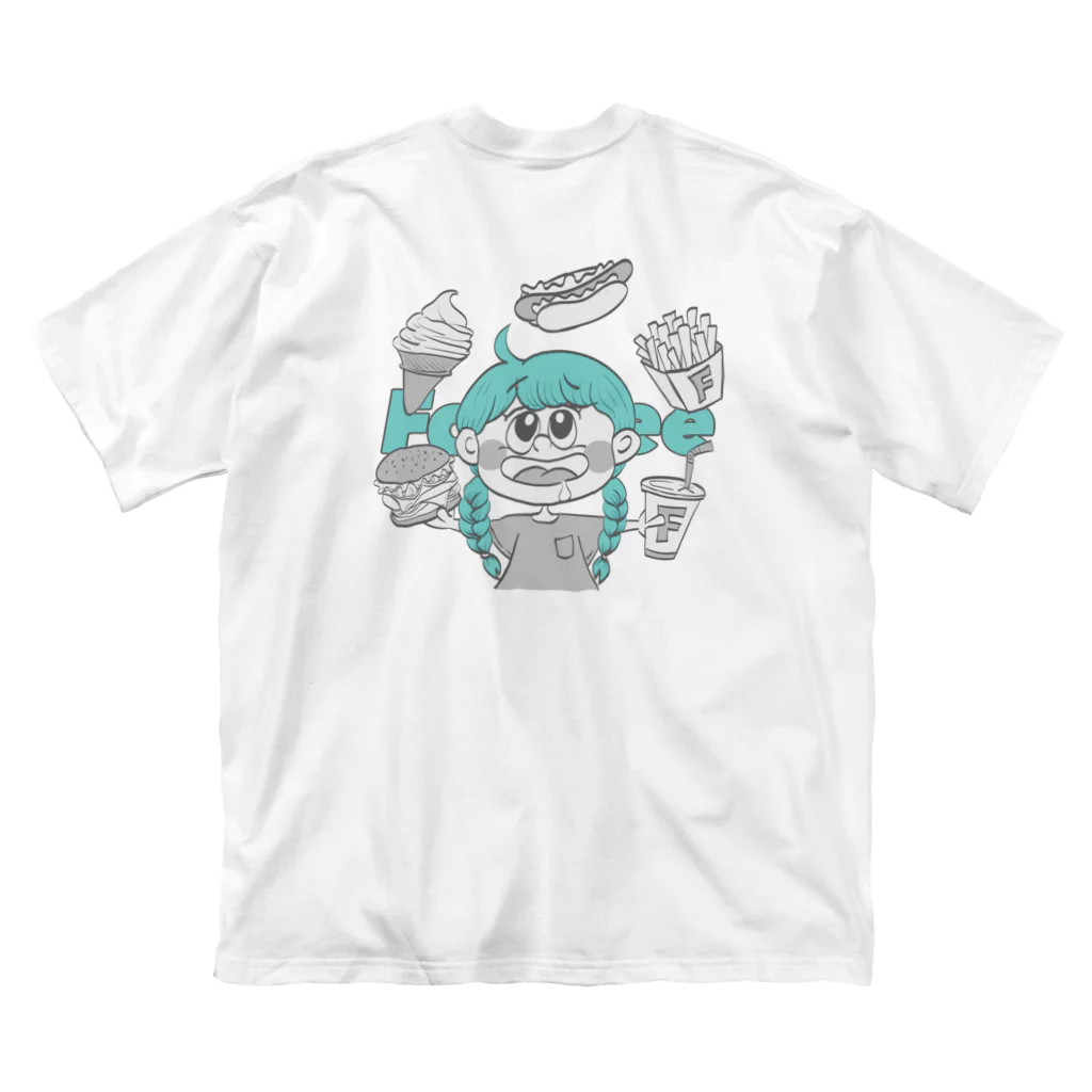 FooDeeのburgerビッグシルエットTee Big T-Shirt