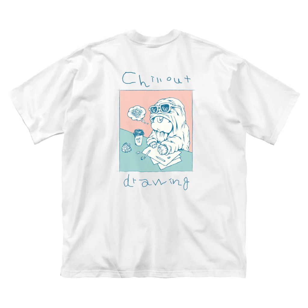 MORIの【ロゴ青色】chillout drawing Big T-Shirt