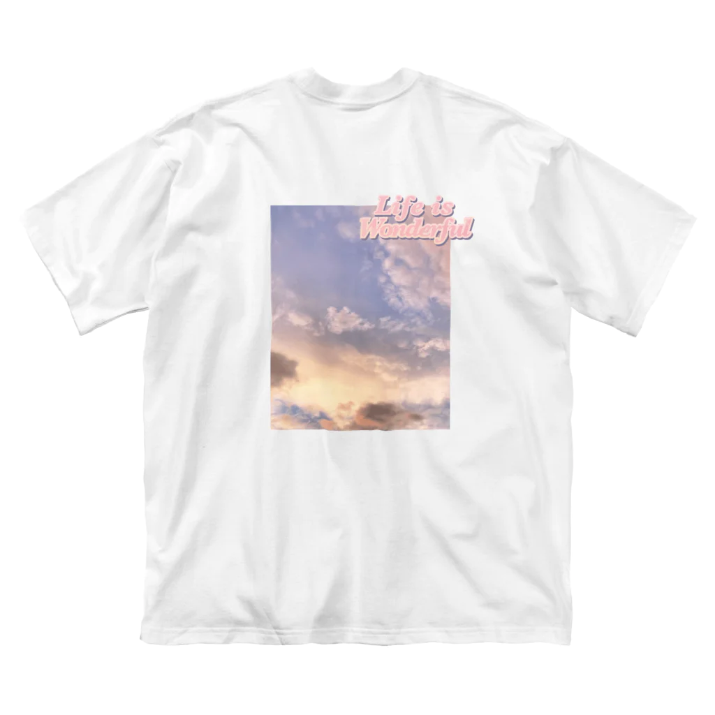 zks02の人生って素晴らしい ビッグシルエットTシャツ