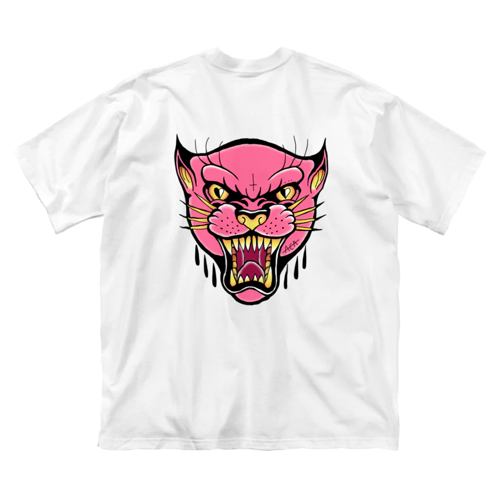 ACA oldschool tatsのPink panther ビッグシルエットTシャツ