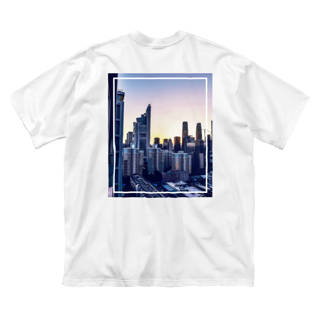 cleyconsのcity-world-blu ビッグシルエットTシャツ