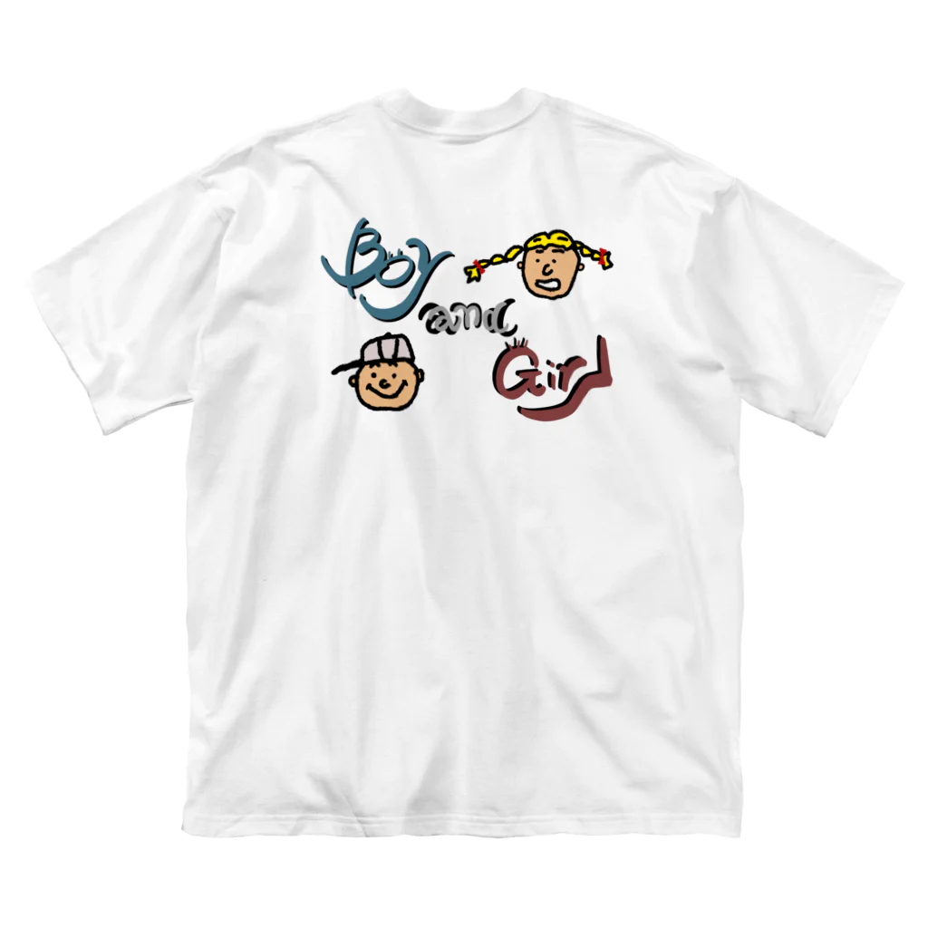 CheesesのBoy and Girl tee Big T-Shirt