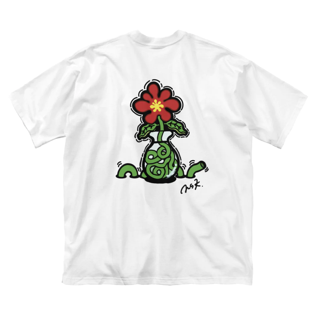 nosuke.のwavy flower   ビッグシルエットTシャツ