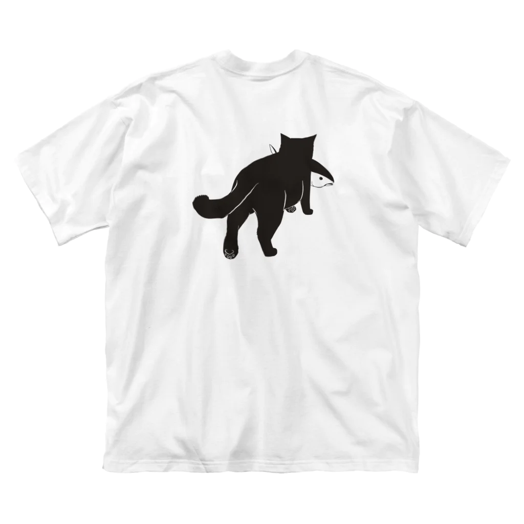 猫社謹製のどら猫かつお（フロント） ビッグシルエットTシャツ