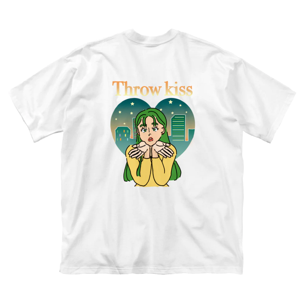 TSUKIKOU SHOP の投げキッス女の子 Big T-Shirt