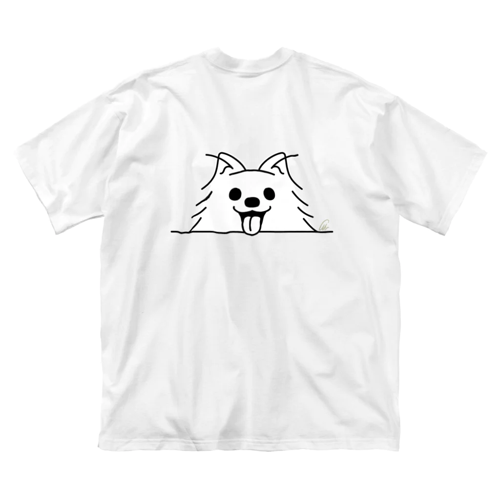 イラスト MONYAAT のバックプリント ポメラニアンっ！ ビッグシルエットTシャツ