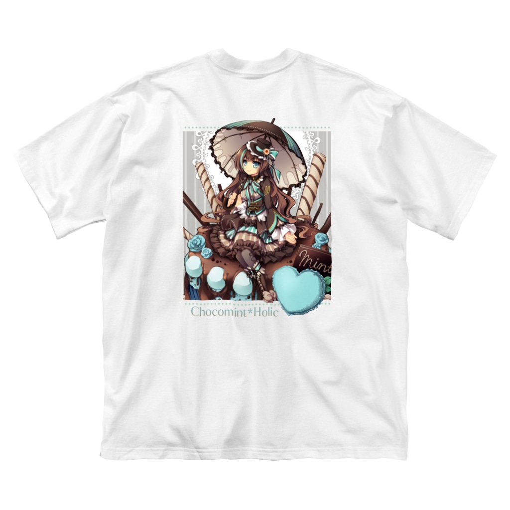 月蝕ざっか店＠SUZURI🇺🇦のChocomint*Holic（For Backprint） Big T-Shirt