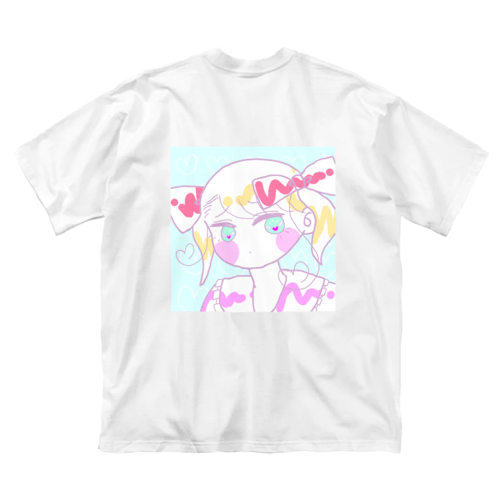 お白湯の脳内の量産型ちゃん ビッグシルエットTシャツ