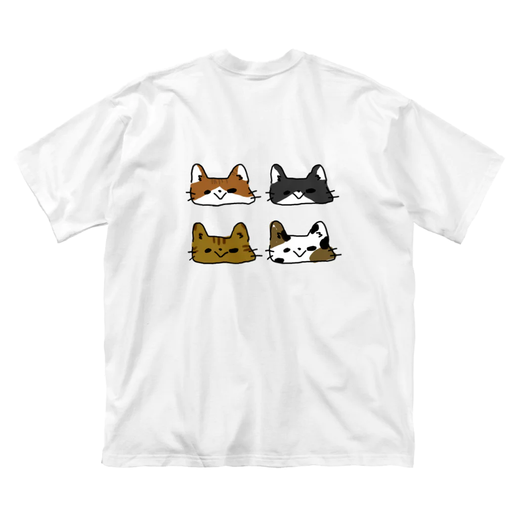 影夜ネム🍼💤のねこねこ(ｳｼﾛ) ビッグシルエットTシャツ