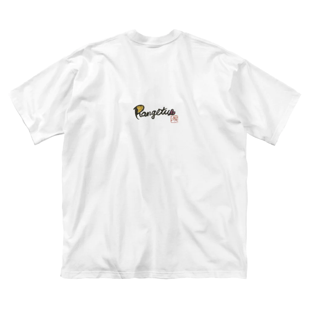 Rangetuのネモフィラと花 ビッグシルエットTシャツ