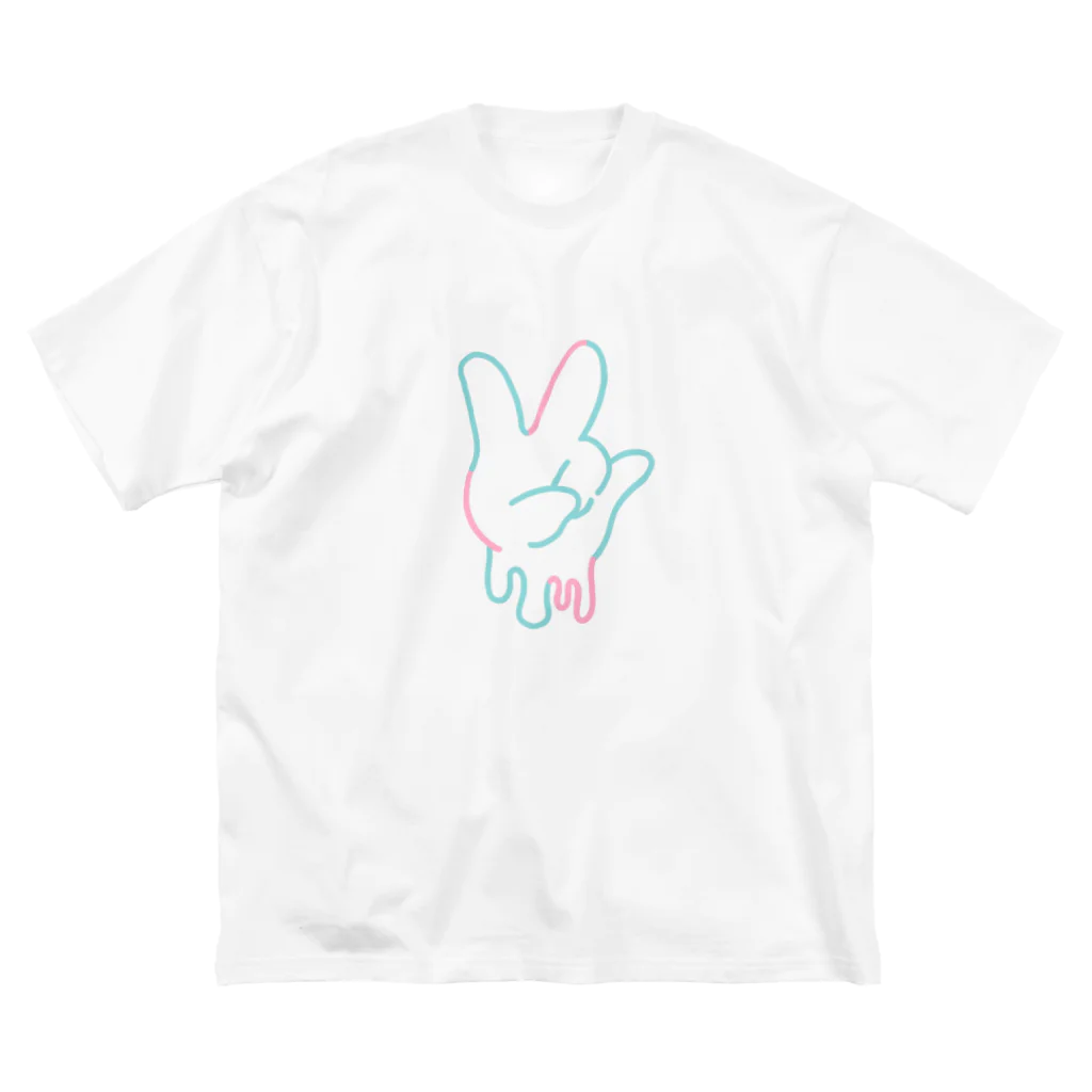 みとこんどり屋の小指ピーンなビッグシルエットTシャツ Big T-Shirt