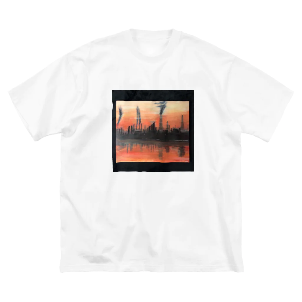 kidaのSunset with industrial ビッグシルエットTシャツ