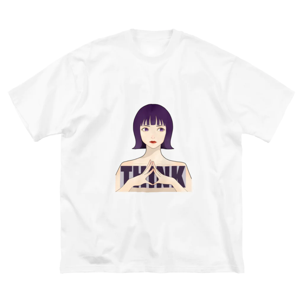 たなつ#指描きの考える女の子 Big T-Shirt