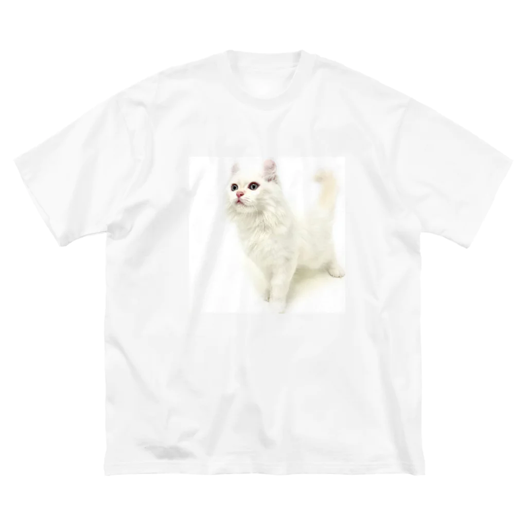 Milkoftheguineapigの白猫 ビッグシルエットTシャツ