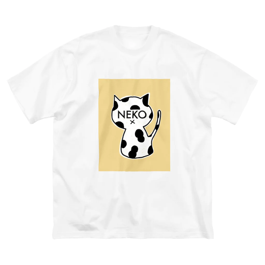 NENe___のNEKO yellow  ビッグシルエットTシャツ